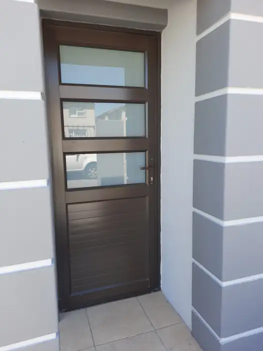 The timber front door