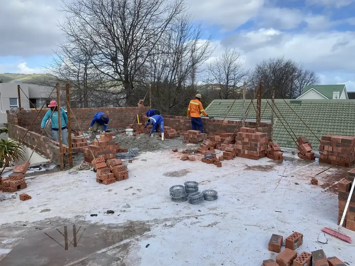 Brickwork going up on a new home in Somerset West
